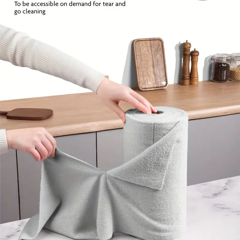 Reusable Microfiber Kitchen Towel Roll (20 Sheets)