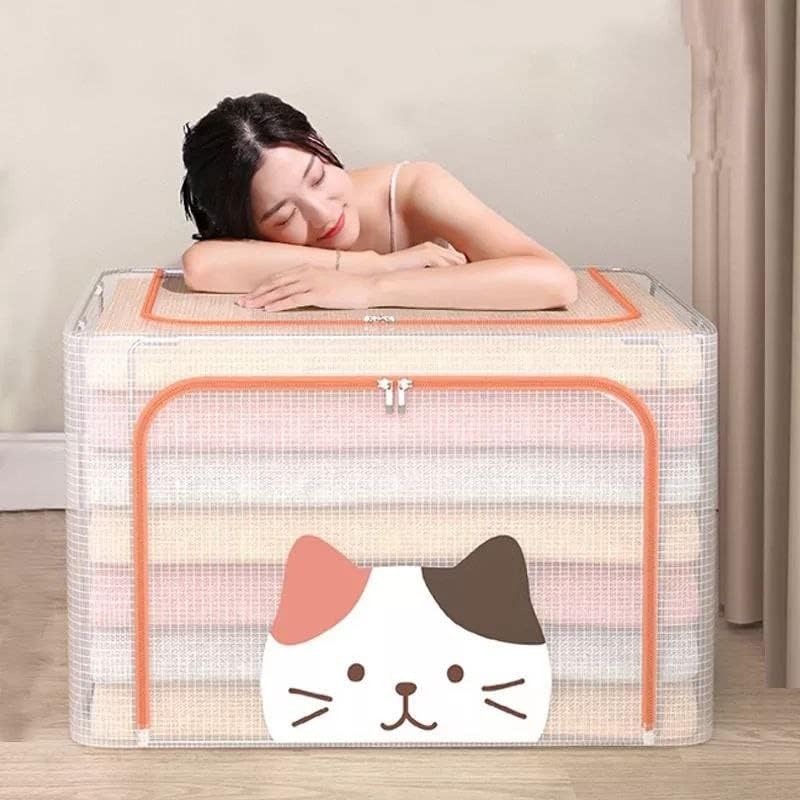 Cat Face Stackable Fabric Storage Box (66L)