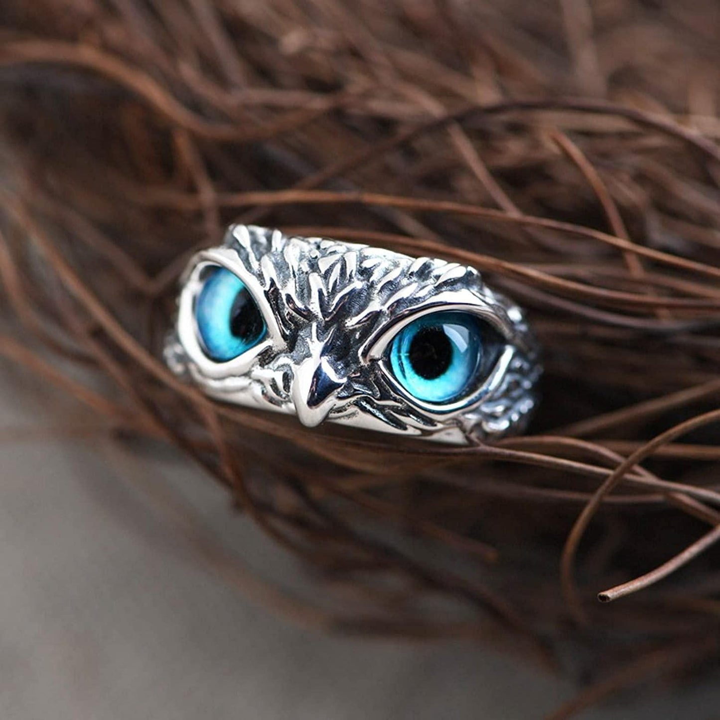 Silver Plated Owl Ring For Good Luck