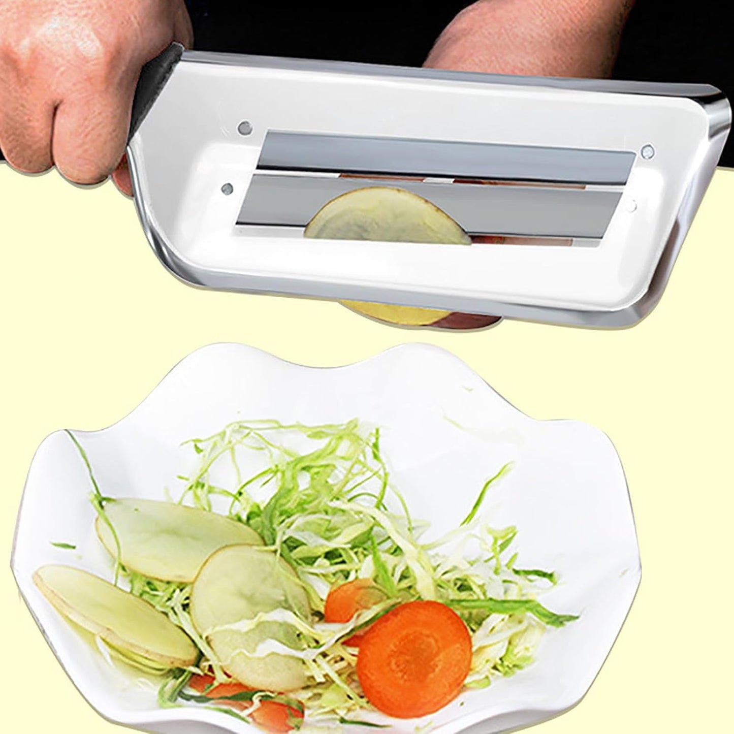 Stainless Steel Vegetable & Fruit Slicer – Heavy-Duty Dual Blade Cutter for Kitchen (2 Pc)