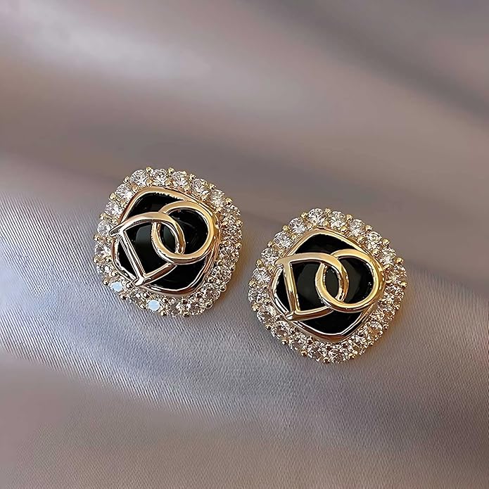 Korean Black drop Earring for Girls