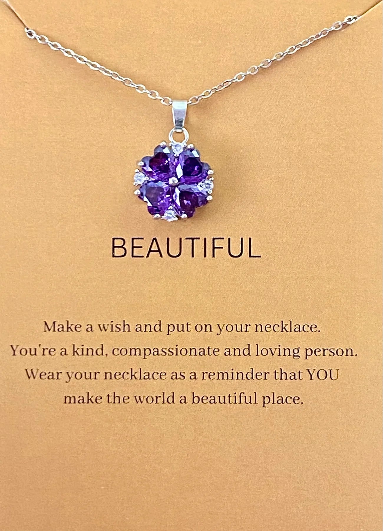 Premium Lavender Flower Shape Necklace