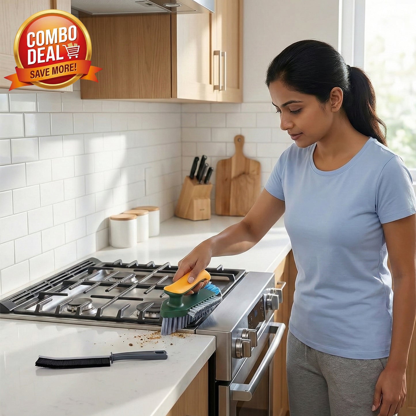 Ultimate Deep Clean Duo: Scrubber & Gap Cleaning Brush Set