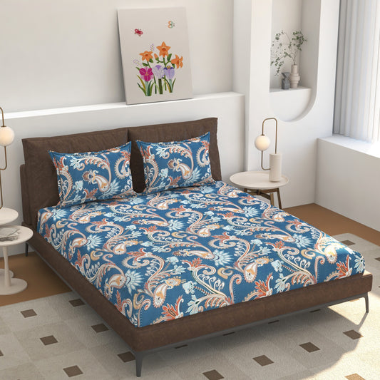 The Perfect Fit – King Size Elastic Bedsheet with Soothing Floral Print