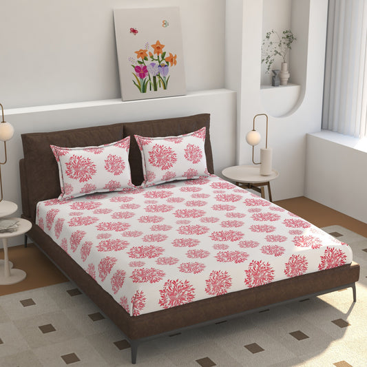 Easy-Fit Elastic Bedsheet for King Beds – 180 Thread Count