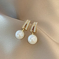 Thumbnail for Pearl Earrings Women Diamond Ball Dangle Earrings