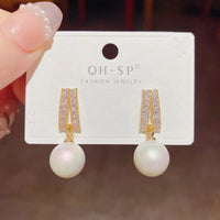 Thumbnail for Pearl Earrings Women Diamond Ball Dangle Earrings