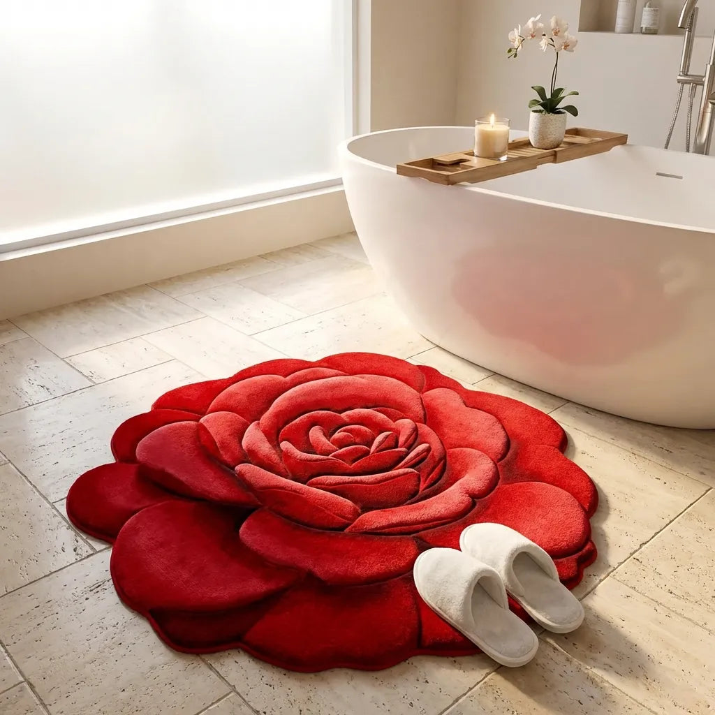 Floral Quick Dry Non Slip Floor Mat