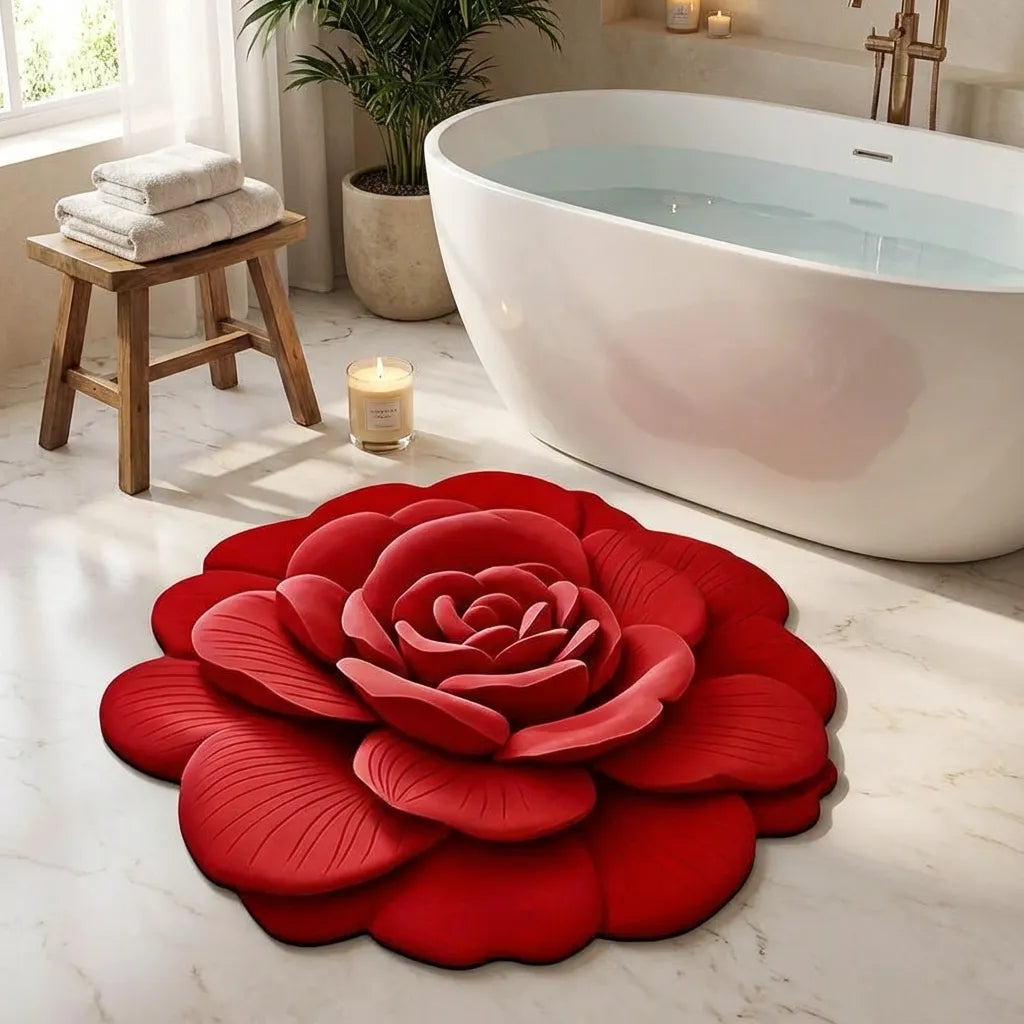 Floral Quick Dry Non Slip Floor Mat