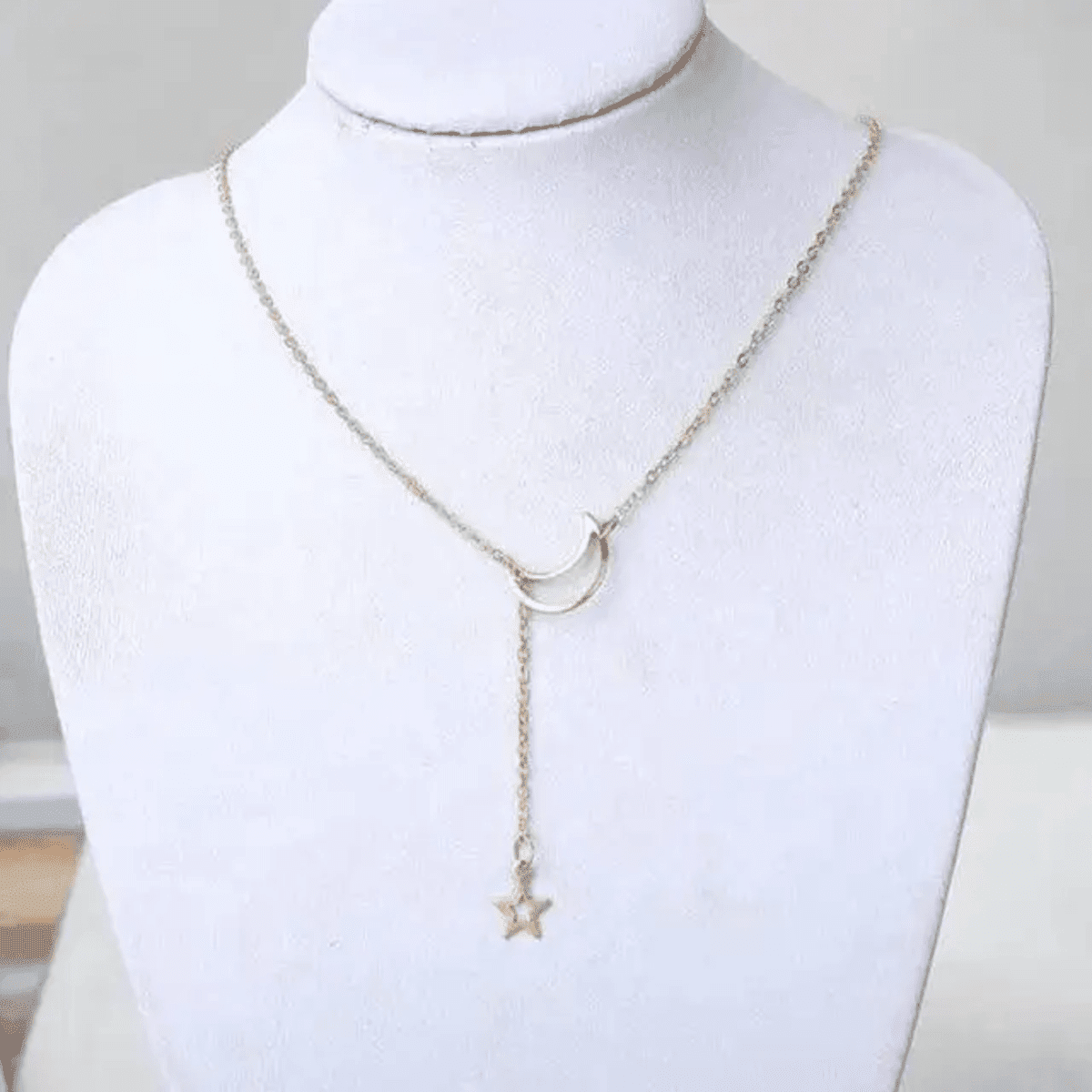 Golden Moon Star Artificial Necklace Jewelry