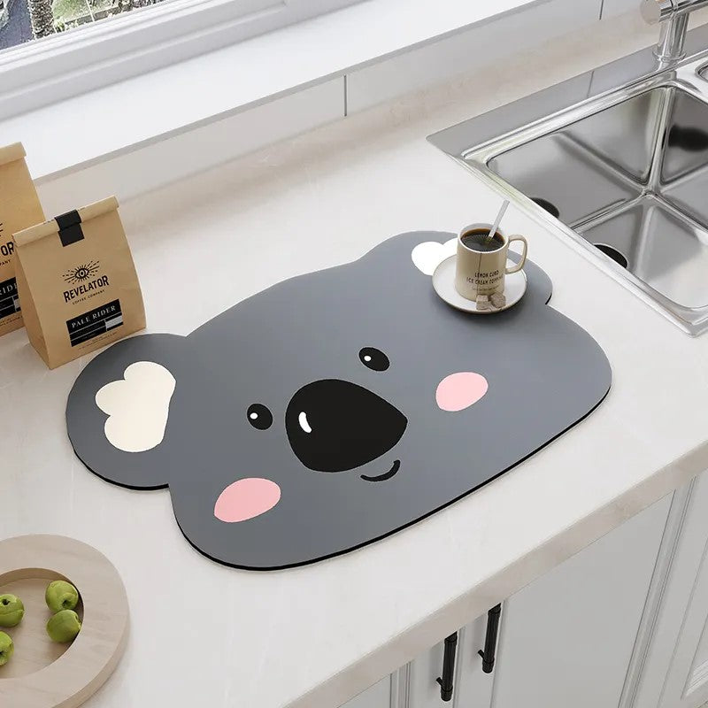 Cute Koala Shape Anti-Slip Quick-Dry Mat