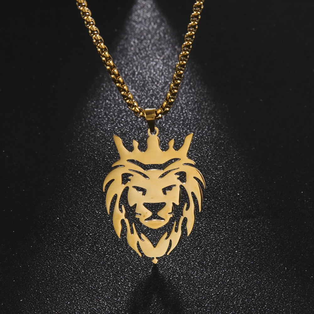 Lion pendant necklace unisex style