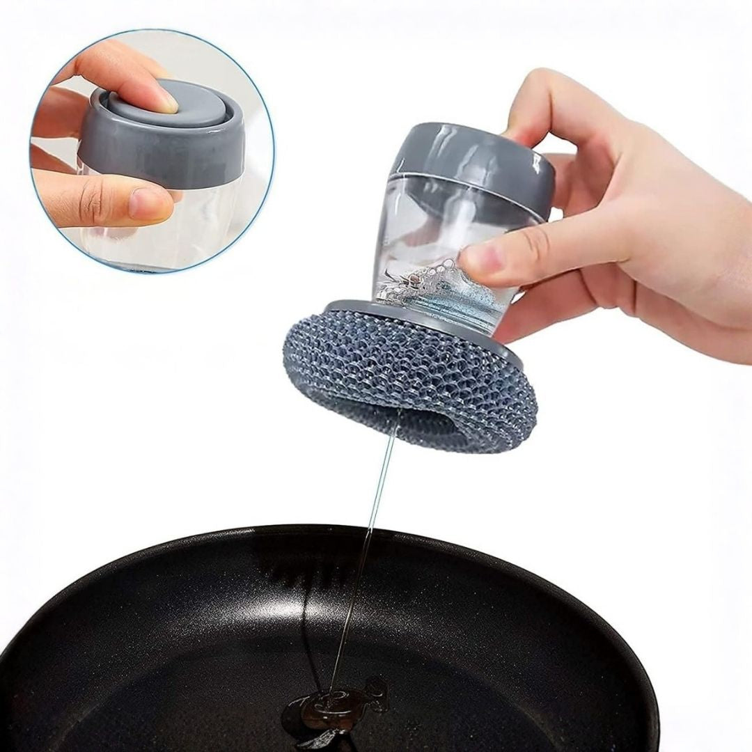 2 in 1 Liquid Soap Dispensing Palm Brush