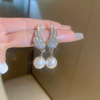 Thumbnail for Angel Wings Earrings with pearl