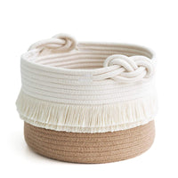 Thumbnail for Small Woven Storage Baskets Cotton and Jute Rope Decorative Hamper