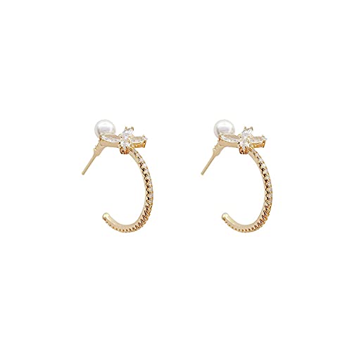 Cute pearl drop chand bali earrings