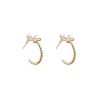 Thumbnail for Cute pearl drop chand bali earrings