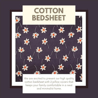 Thumbnail for White Sunflower Elastic Fitted Double Bed Bedsheet