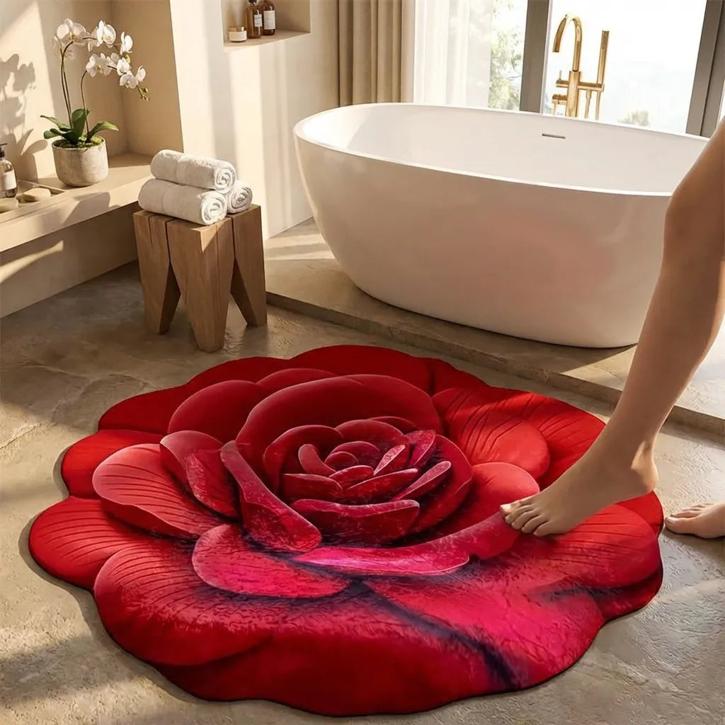 Floral Quick Dry Non Slip Floor Mat