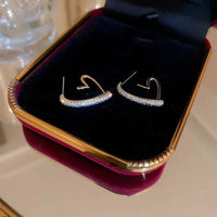 Thumbnail for Heart Shape Dimond Crystal Korean earring