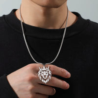 Thumbnail for Lion pendant necklace unisex style