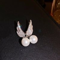 Thumbnail for Angel Wings Earrings with pearl