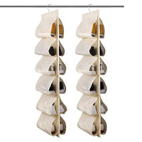 Thumbnail for 12 Pocket Hanging Shoe & Accessories Organizer – Foldable Non-Woven Fabric Closet Storage Rack for Wardrobe, Door & Hanger Rod (Multi-Color Options)