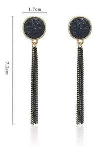 Thumbnail for Black Colour Straight Korean earring