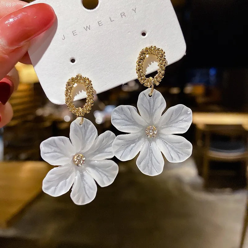 Most Trending Korean Style Flower Earrings for Women