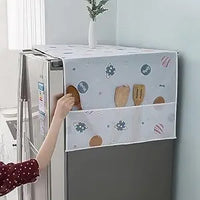 Thumbnail for Waterproof Double Door Fridge Top Cover with 6 Utility Pockets – Multicolor