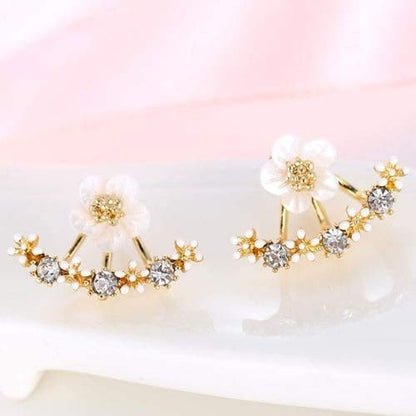 RoseGold Colour Flower Shape Korean Studs