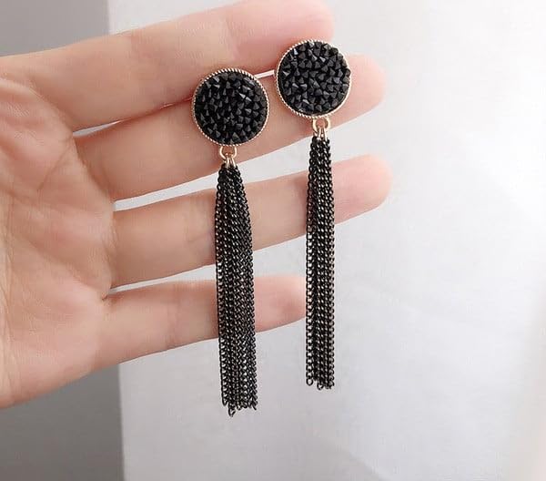 Black Colour Straight Korean earring