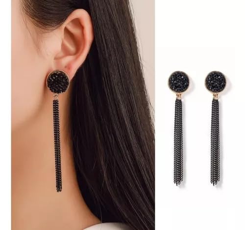 Black Colour Straight Korean earring