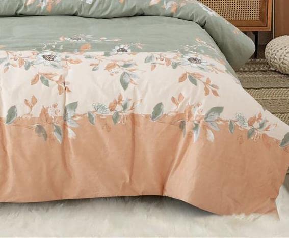 Elegant Floral Print Double bedsheet with 2 Pillow Covers