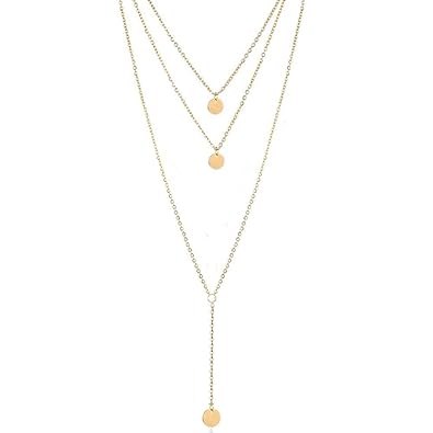 3 layer chain necklace for women