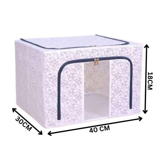 Foldable Wardrobe Storage Box with Window (66L)