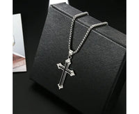 Thumbnail for Cross necklace with thick chain