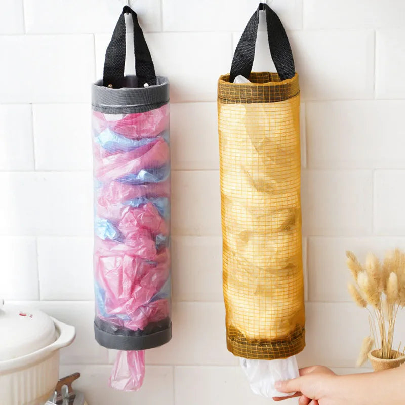 Hanging Mesh Plastic Bag Holder