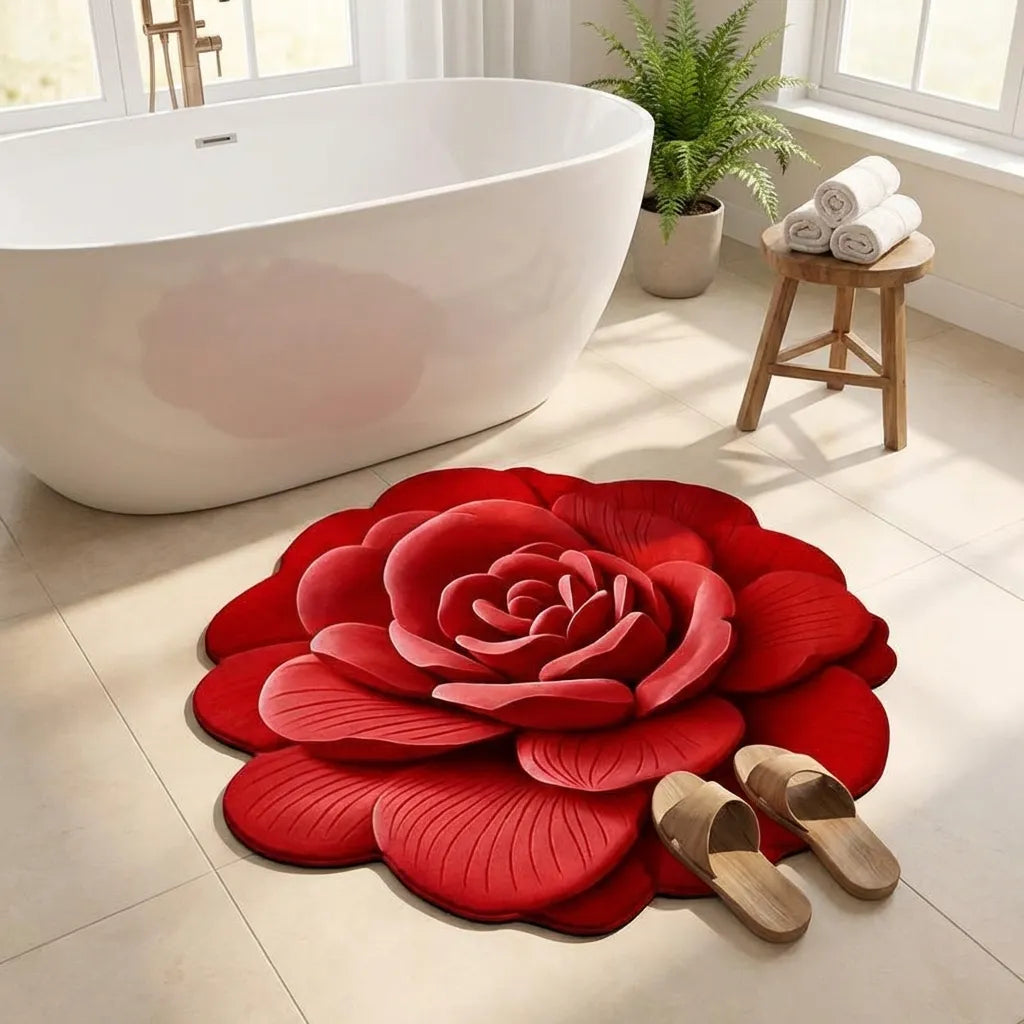 Floral Quick Dry Non Slip Floor Mat