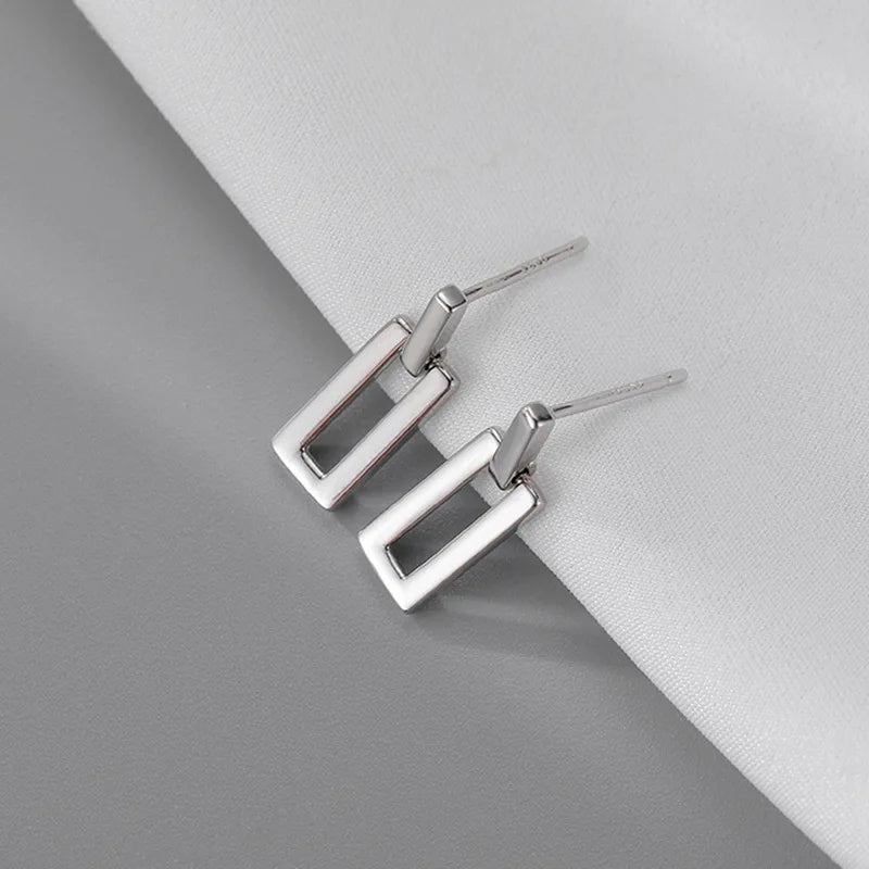 Rectangular shape small studs for women