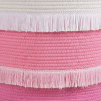 Thumbnail for Large Rope Basket, Cute Tassel, Pink