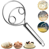 Thumbnail for Stainless Steel Danish Dough Whisk | Handheld Bread & Batter Mixer (2 Pcs)
