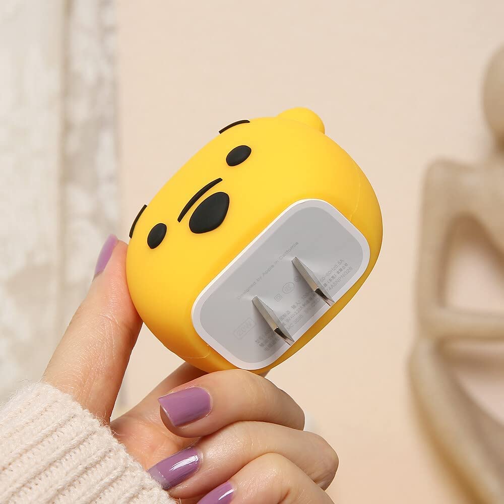 Super Cute Winnie The Pooh Silicon Apple iPhone Charger Case