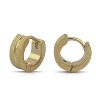 Thumbnail for Titanium Steel Anti-Allergic Single-Line Pressed Earring - Frosted Ear Buckle (Gold)