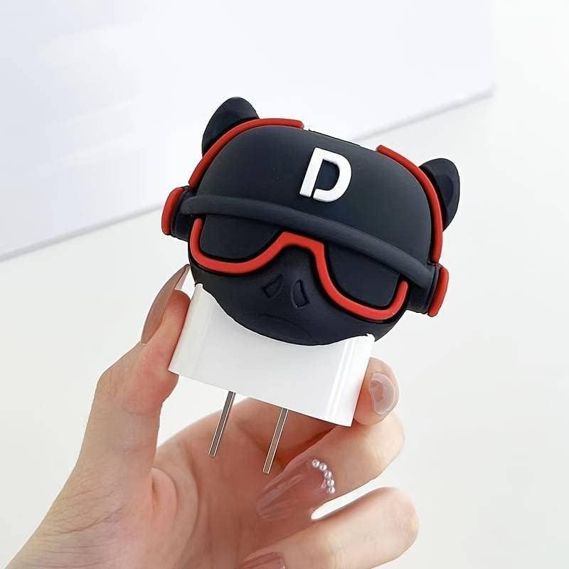 Super Cute Bull Dog Silicon Apple iPhone Charger Case