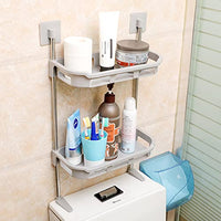 Thumbnail for No-Drill 2-Tier Bathroom Shelf | Adhesive Wall Organizer (11.8 in)