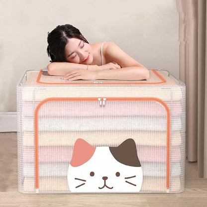 Cat Face Stackable Fabric Storage Box (66L)