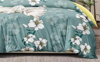 Thumbnail for King Size Bedsheet with 2 Pillow Covers -Green Flower