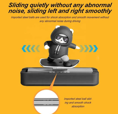 Stylish Panda Car Decor with Slide Action & Number Display