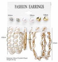 Thumbnail for Set of 6 Long Short Korean earring